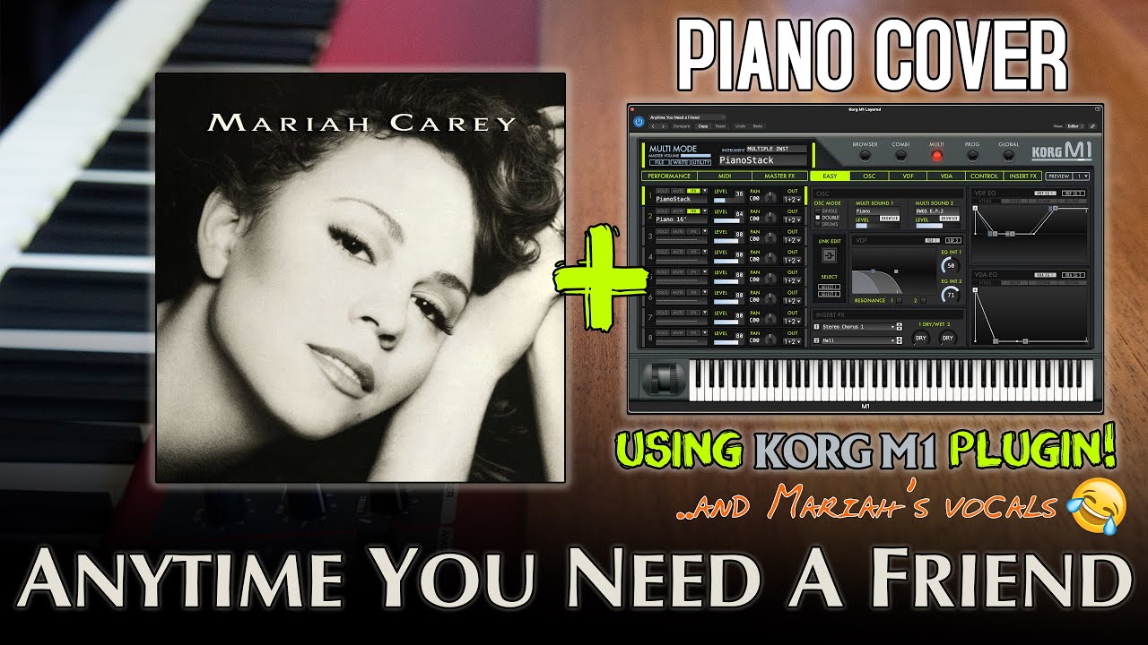 Mariah Carey: Anytime You Need a Friend (Piano Cover) Using KORG M1 Plugin & Vocals