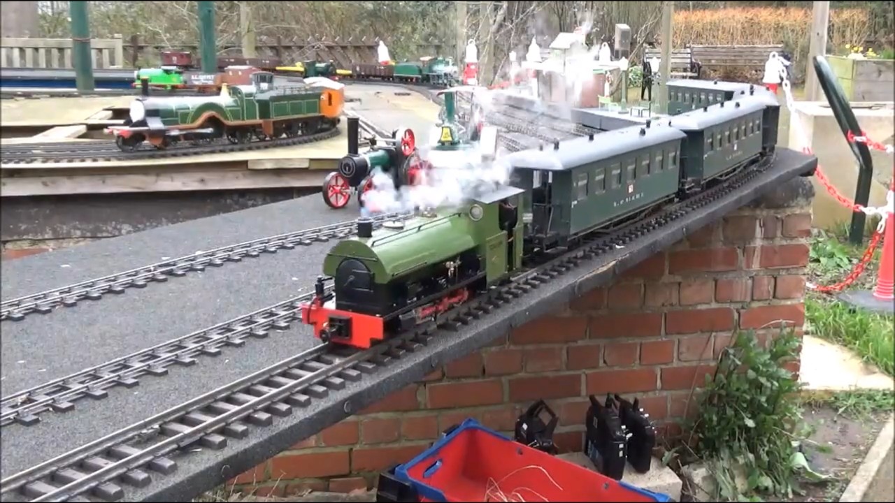 Every Green Locomotives Are Running On The Forget Me Not Garden Railway For St Patrick's Day