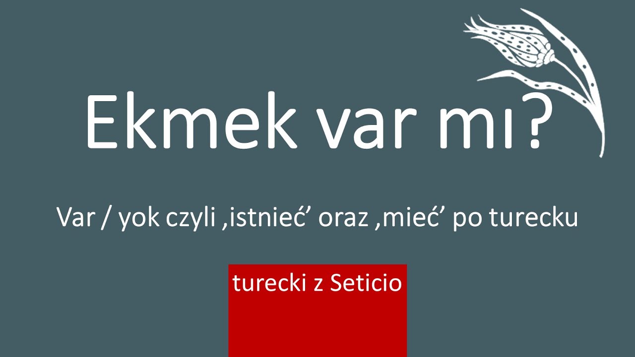 17. Mieć i istnieć po turecku czyli konstrukcje z var / yok - Turecki z Seticio - Lekcja 17