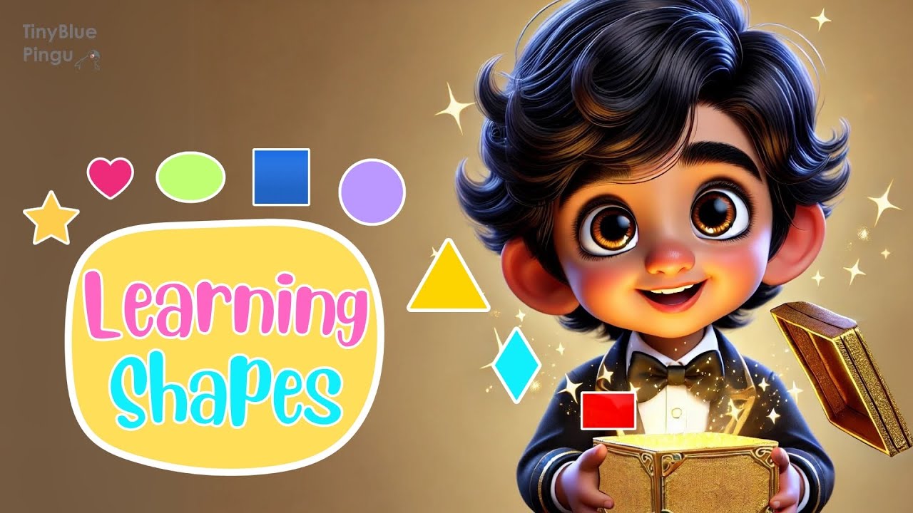 Learn Shapes with Fun Poems & Quizzes 🟢 | Shapes for Toddlers & Preschool Kids | Tiny Blue Pingu