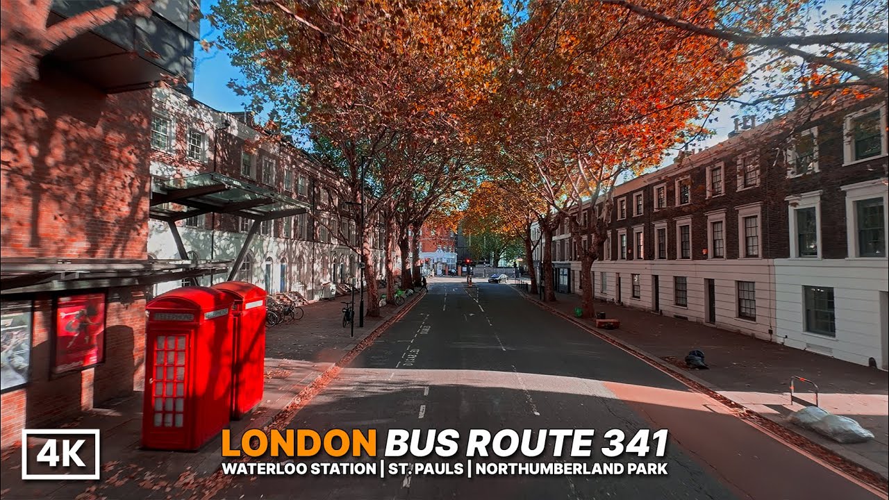 Early Autumn in London 🍂 | Relaxing Bus Ride from Waterloo to Northumberland Park [4K HDR POV]