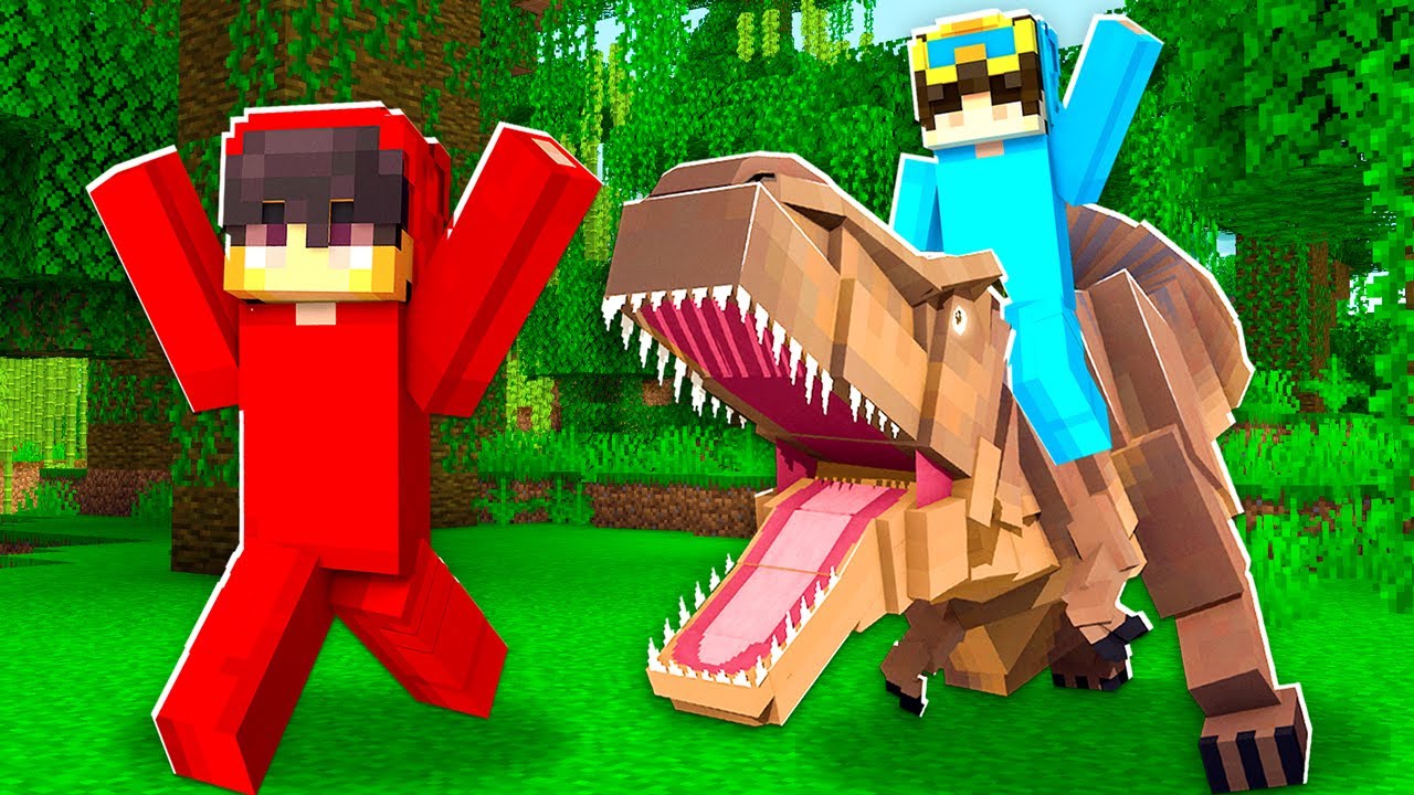 Используем мод DINOSAURS в Minecraft!
