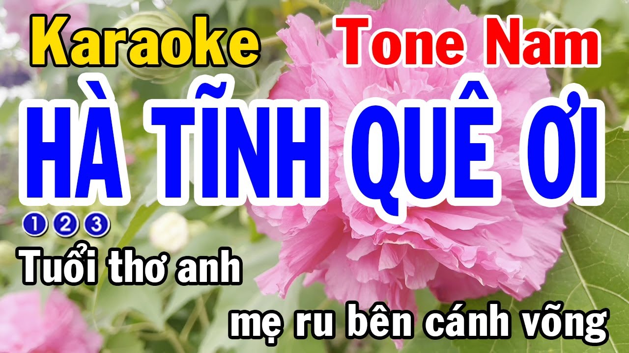 H&agrave; Tĩnh Qu&ecirc; Ơi Karaoke Tone Nam - Nhạc Sống - Nhật Dũng KB