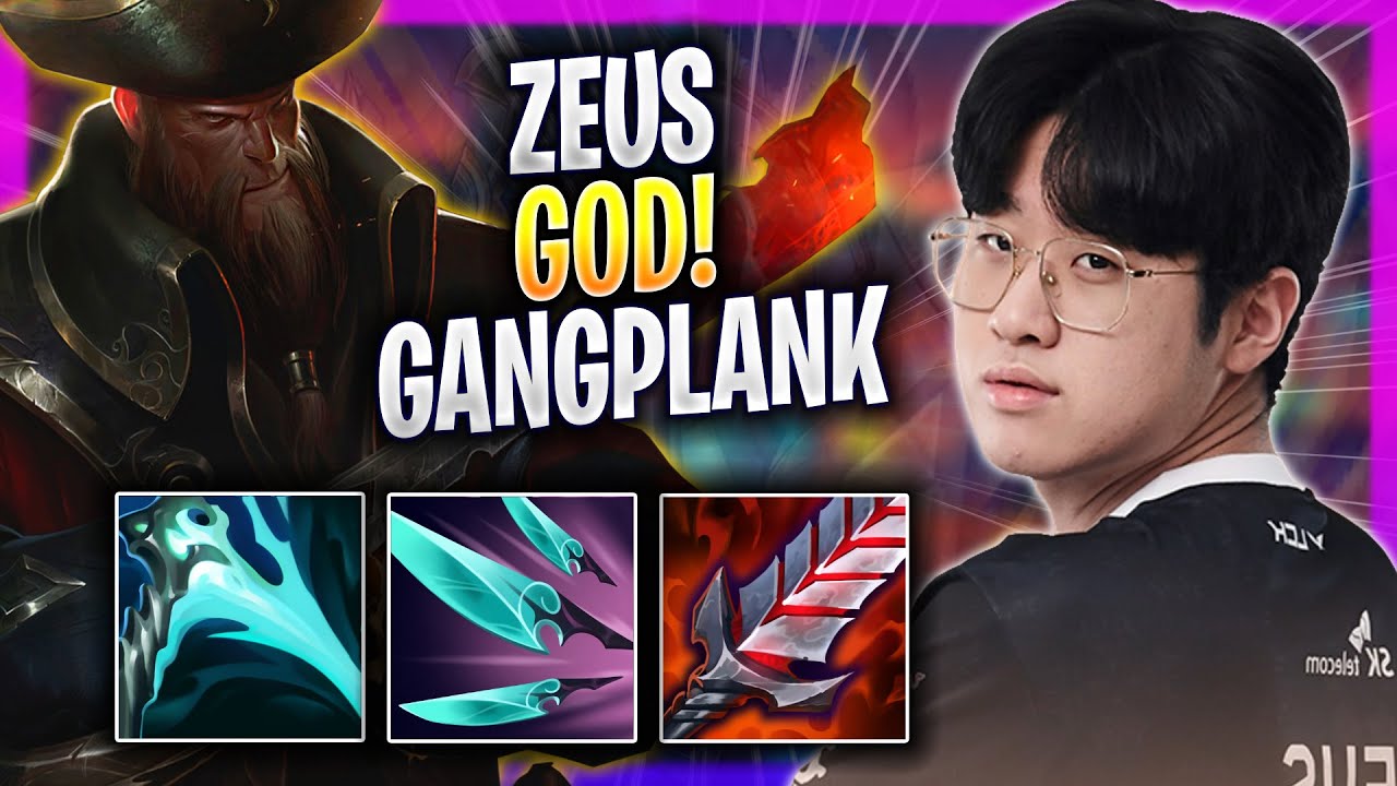 ZEUS IS A GOD WITH GANGPLANK! - T1 Zeus Plays Gangplank TOP vs Jax! | Season 2023
