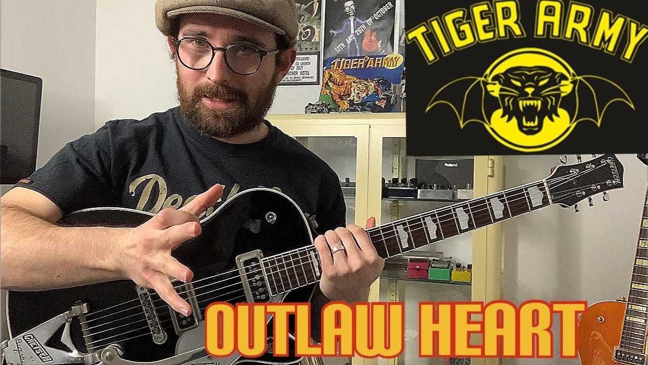 Tiger Army Guitar Lesson - Outlaw Heart - Adrian Whyte (Psychobilly Guitar Tutorial)