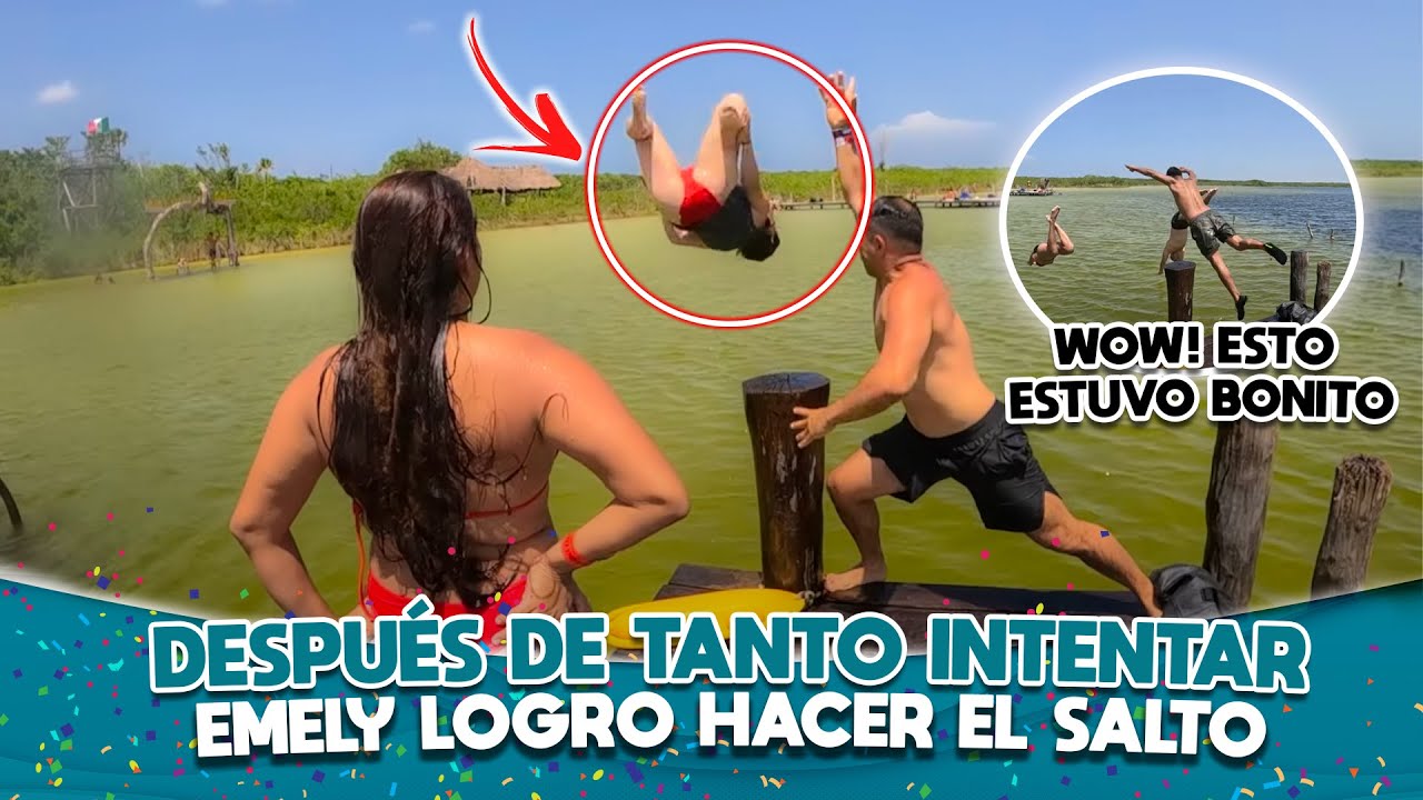 WOW! Emely después de tanto intentar logró hacer el saltó y asi le salió | Nayeli casi lo logra..