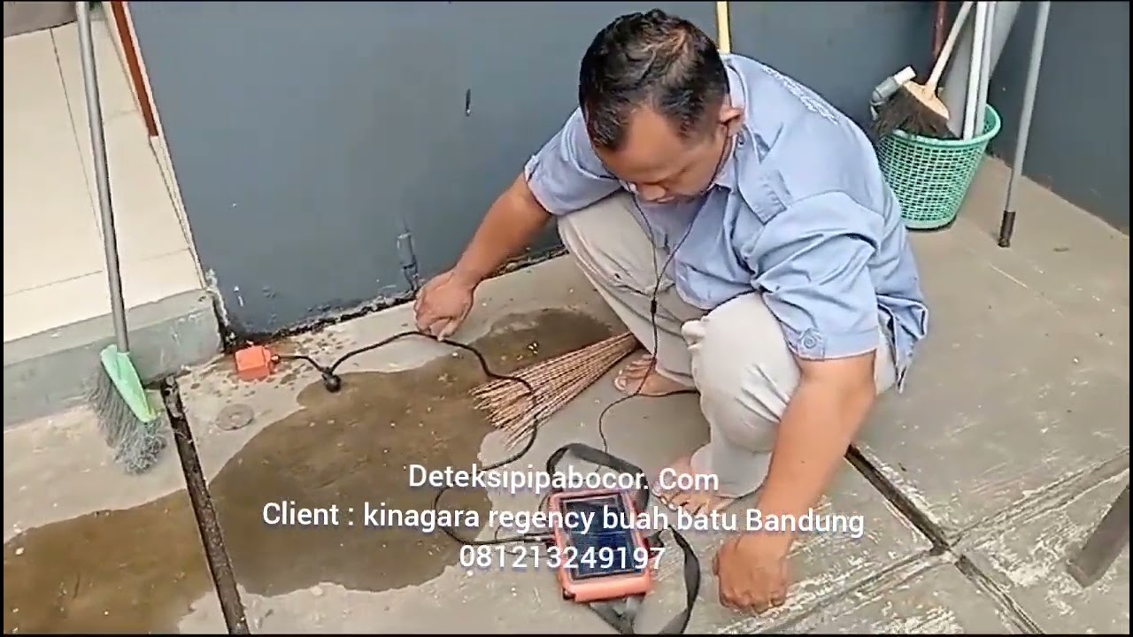 pompa dorong hidup terus di deteksi pipa bocor nya ada dibawah lantai cor