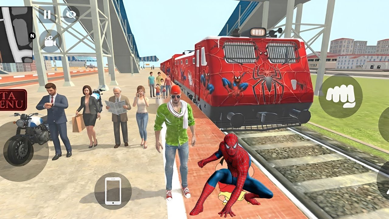 Jack and sinchan purchase new spiderman train || new spiderman train come to station ||
