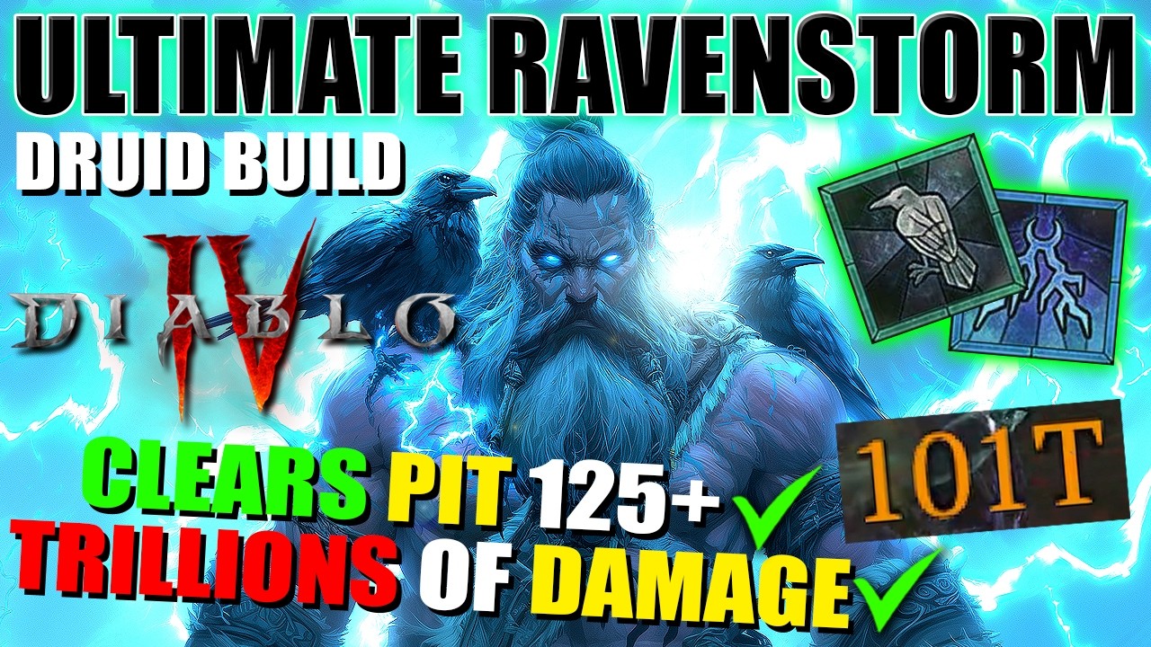 Diablo 4 - ULTIMATE Ravenstorm v2.0 Сборка друида (ОЧЕНЬ СИЛЬНЫЙ S-УРОВЕНЬ) УВЕЛИЧЕНИЕ УРОНА В 3 ...