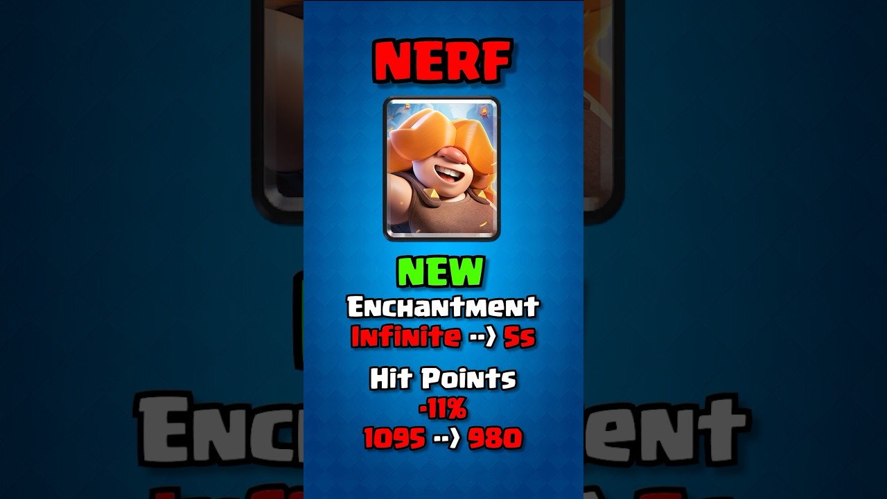 Huge Rune Giant Nerf?! Final Balance Changes Coming March #clashroyale #shorts