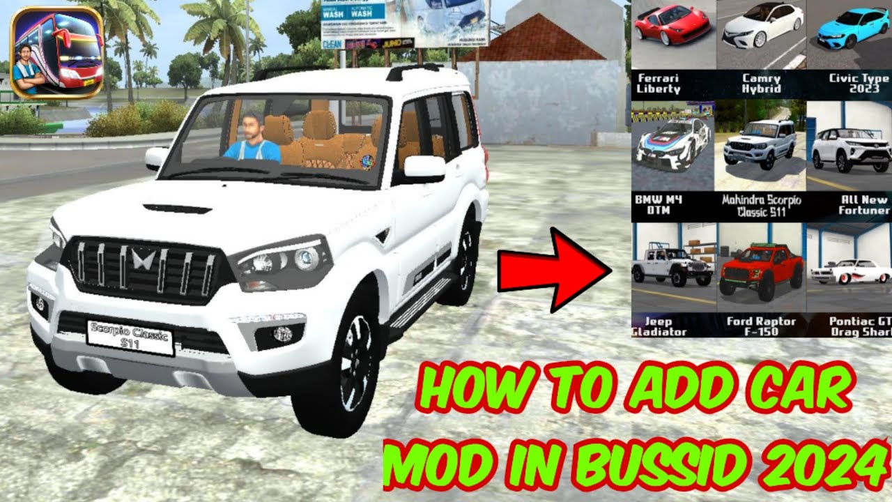 Автобусный симулятор Indonesia Me Car Kaise Le 2024 || Bus Simulator Indonesia Мод автомобиля Ско...