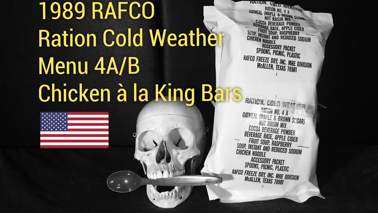 RARE MRE From Steve1989: RAFCO 1989 RCW: Tasting 28 Year Old Chicken a la King Sticks