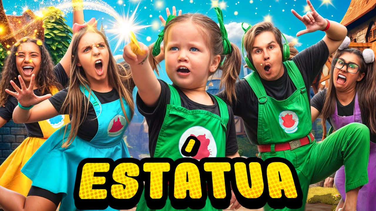Bebê Sara e o Feitiço da ESTÁTUA + Música 🎵 Estátua