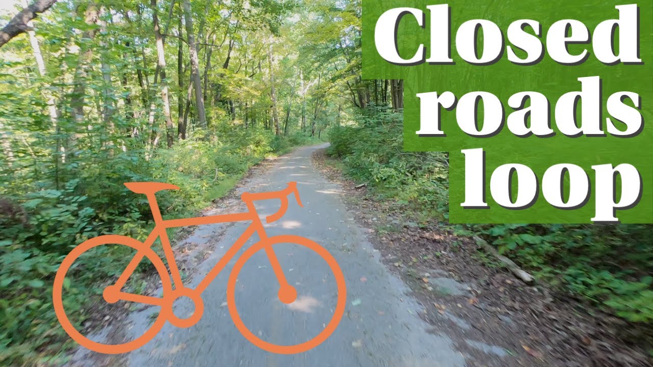 Biking on closed roads at Cuyahoga Valley National Park