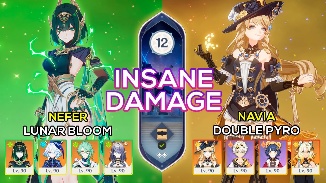 C0 Nefer Bloom & C0 Navia Double Pyro | Spiral Abyss 6.1 | Genshin Impact