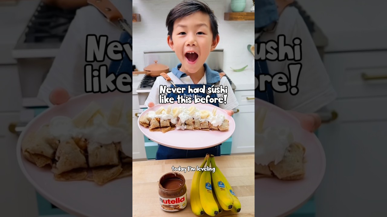 Суши с бананом и Нутеллой?! 🍌🍫 Отличная закуска для детей! #детскийповар #рецептысНутеллой