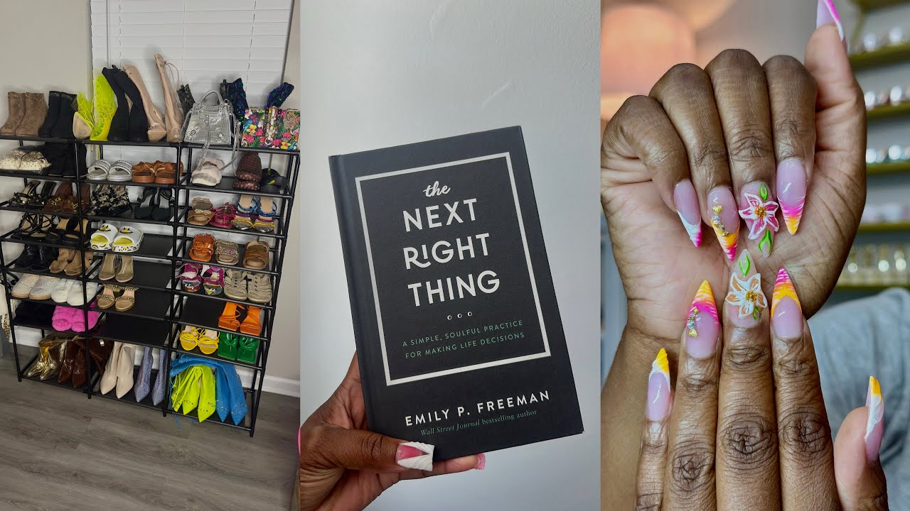 Vlog: New TikTok shoe rack | Cowboy Carter tour Prep | nails 💅🏾✨&ldquo;The Next Right Thing&rdquo; Book & more