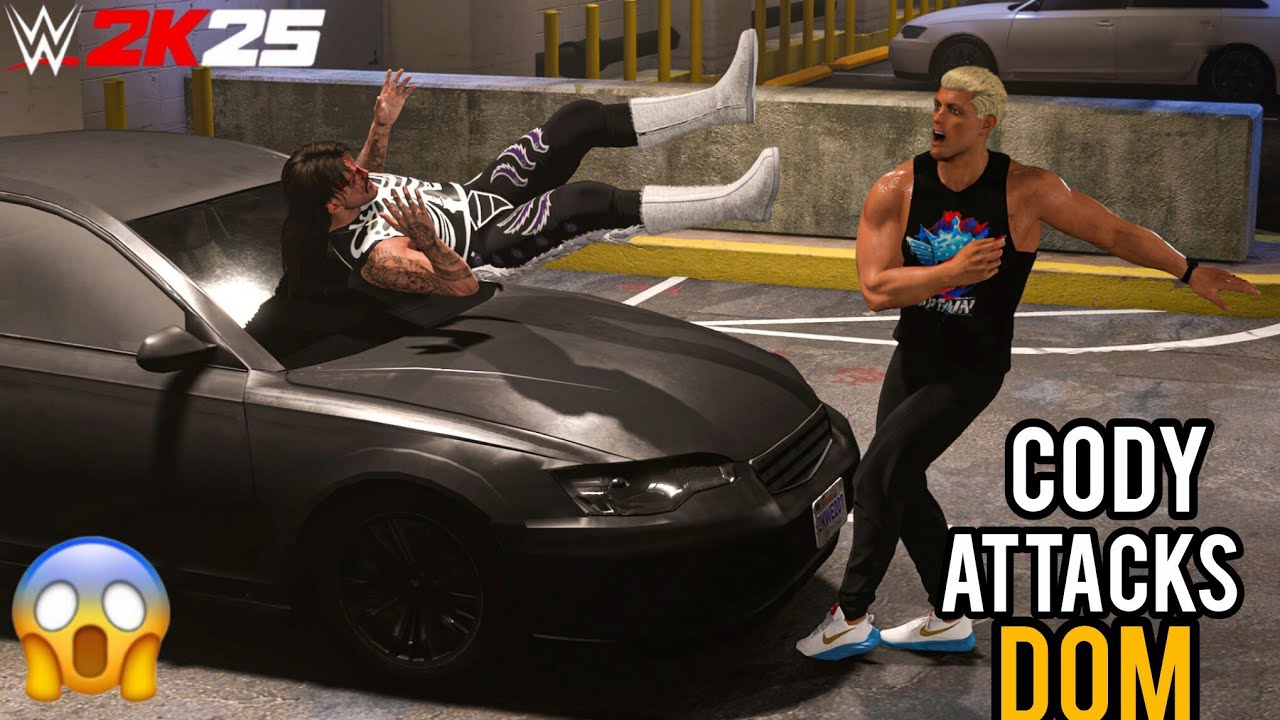 Cody Rhodes attacks Dominik Mysterio at Backstage Brawl | WWE 2K25 Gameplay