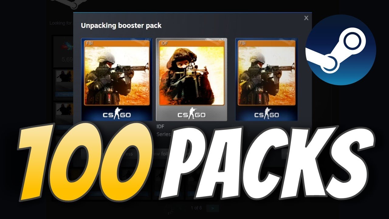 I Opened 100 CSGO Booster Packs So You Don't Have To ... (Steam Market Foil Card Drop Rate)