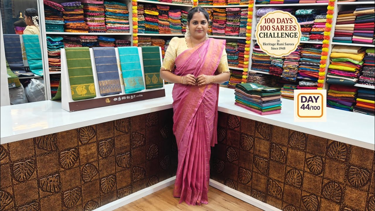 Day 44 - Rani Sungudi Cotton Saree's 😍👌@ T.Nagar,Chennai. #cottonsarees #sungudi #handloom #saree