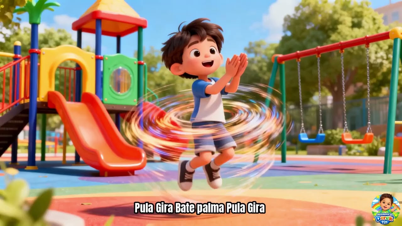 🎵 Pula, Gira e Bate Palma com o Derek | Música Infantil para Dançar e Brincar