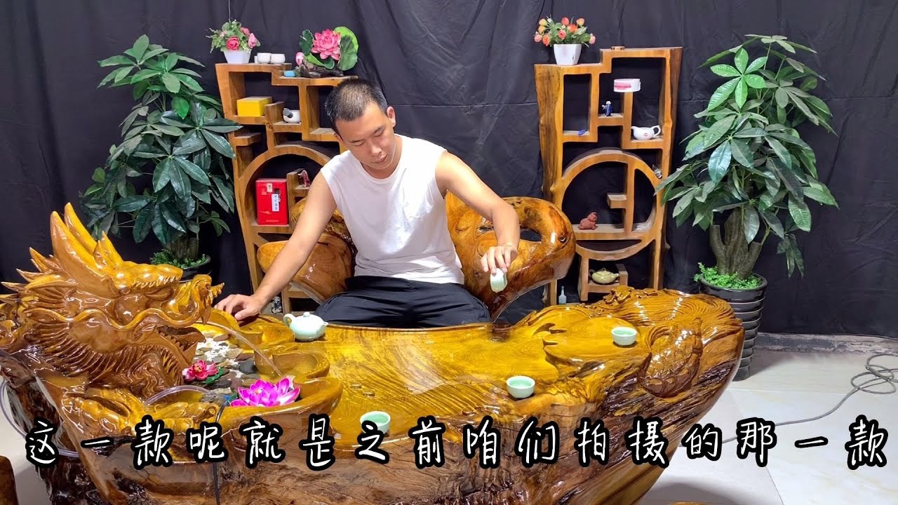三米多的枯树根做成根雕茶几，成品到底会如何？敬请期待#根雕
