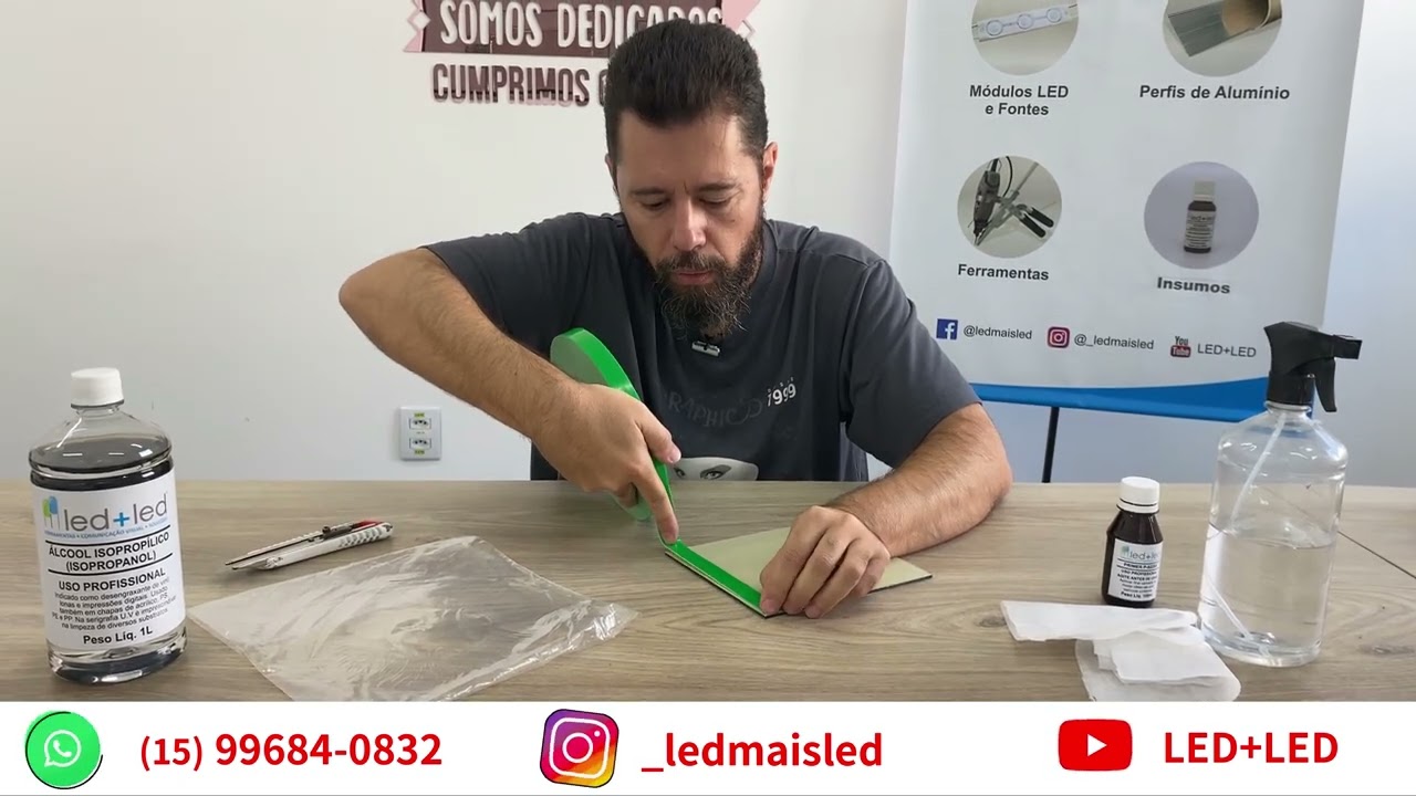 Primer de Aderência para Fitas Dupla Face @ledmaisled