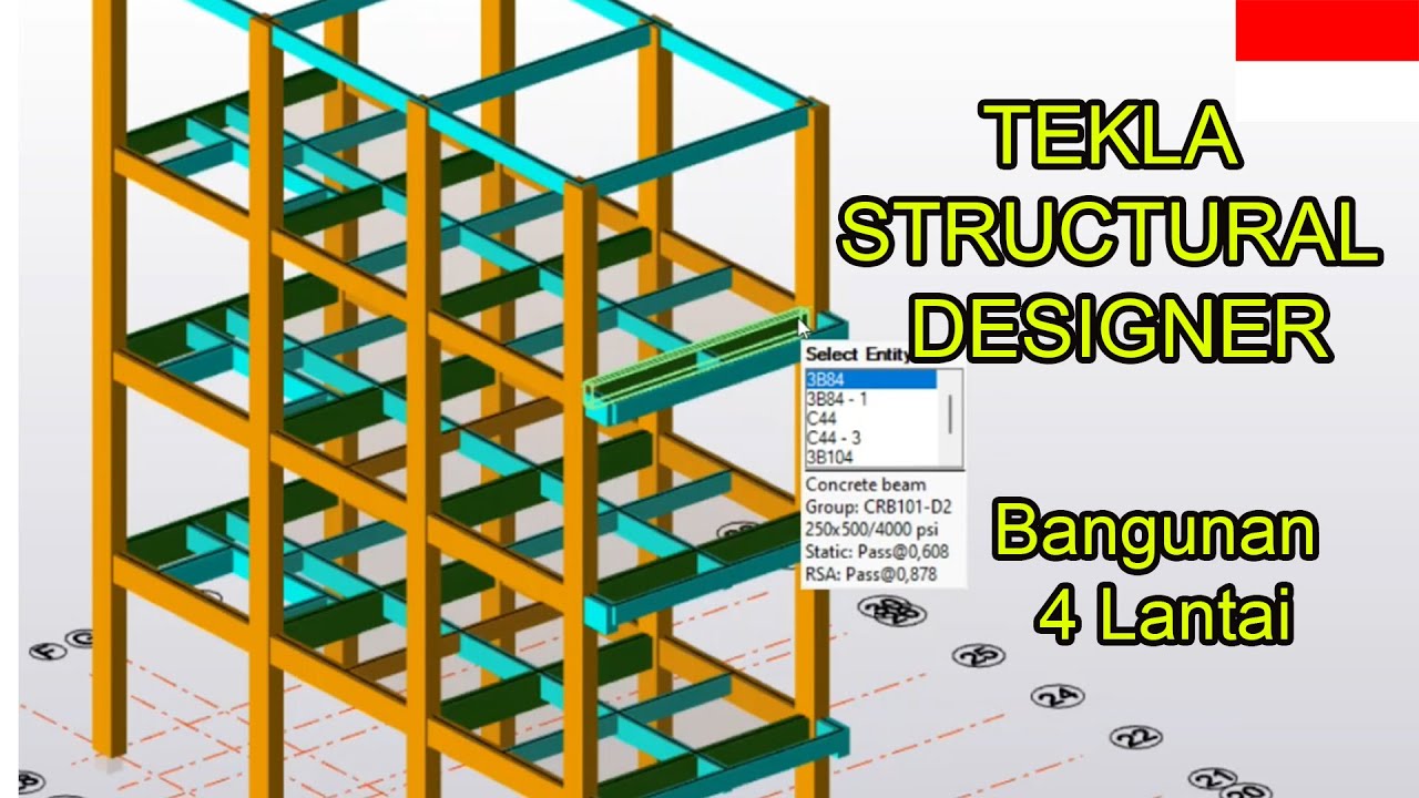 Tekla Structural Designer Overview Bangunan 4 Lantai