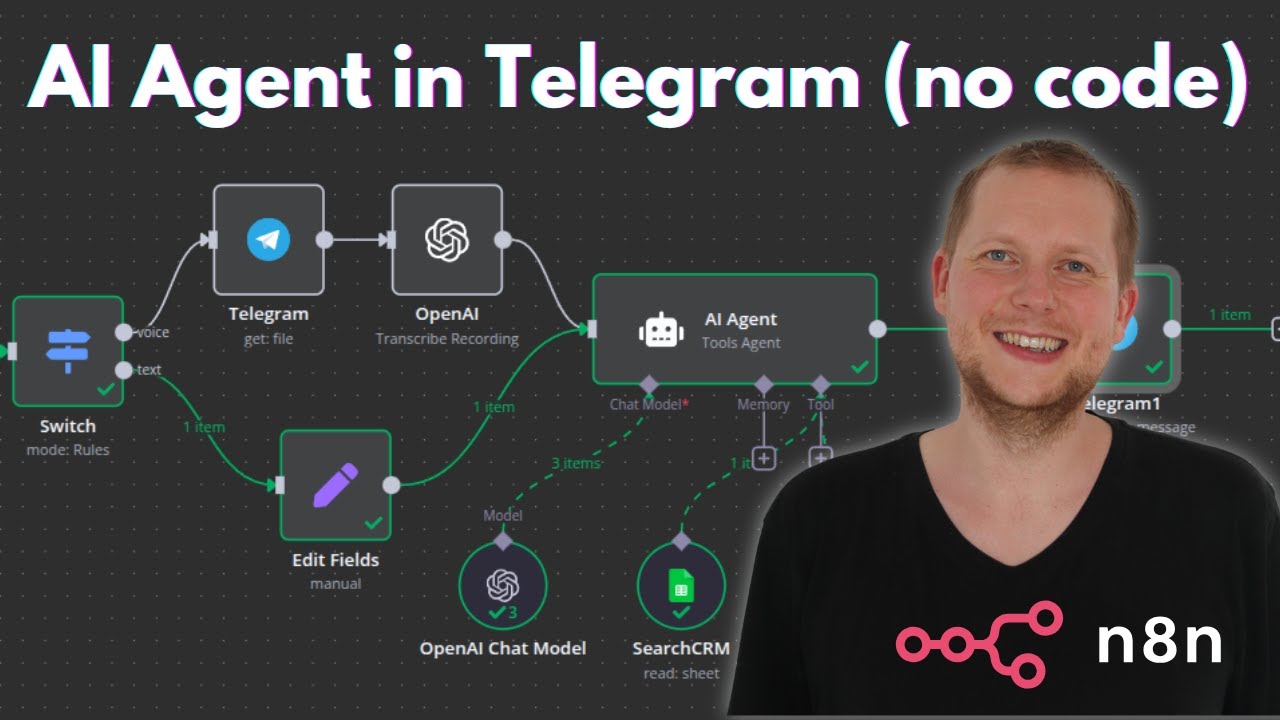 Build an AI Agent for Telegram with n8n (No-Code Tutorial)