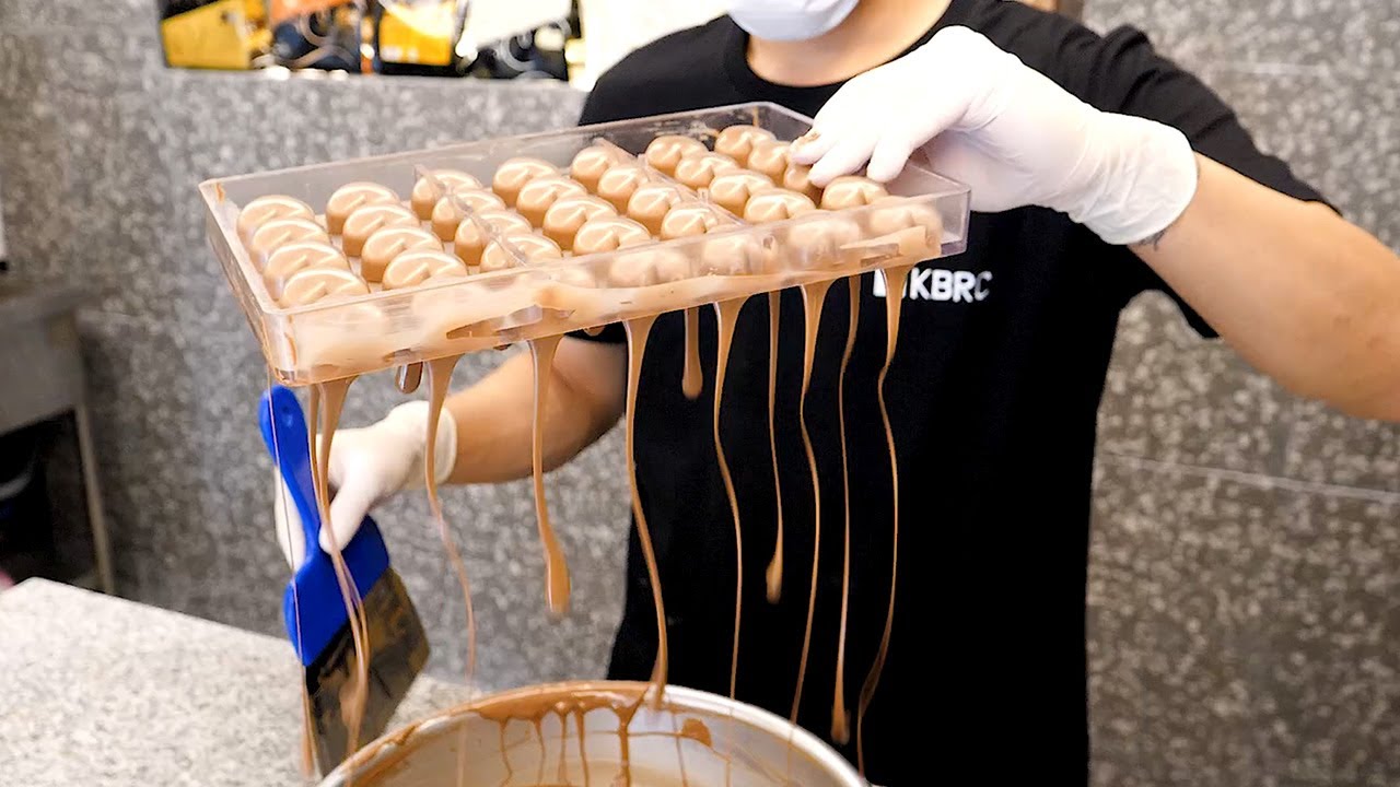 ручная работа шоколадных конфет и шоколад вертел - шоколадный магазин в Корее