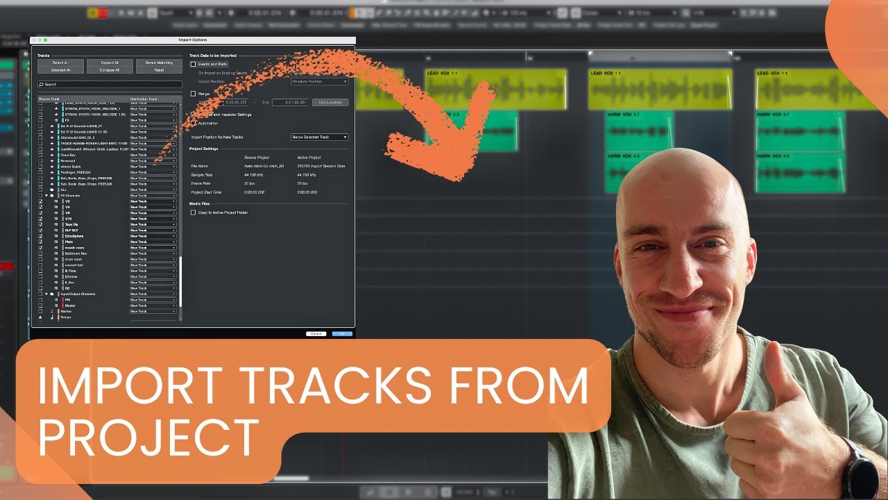 Spuren mit allen Plugin-Einstellungen in ein anderes Projekt kopieren | Cubase-Tutorial