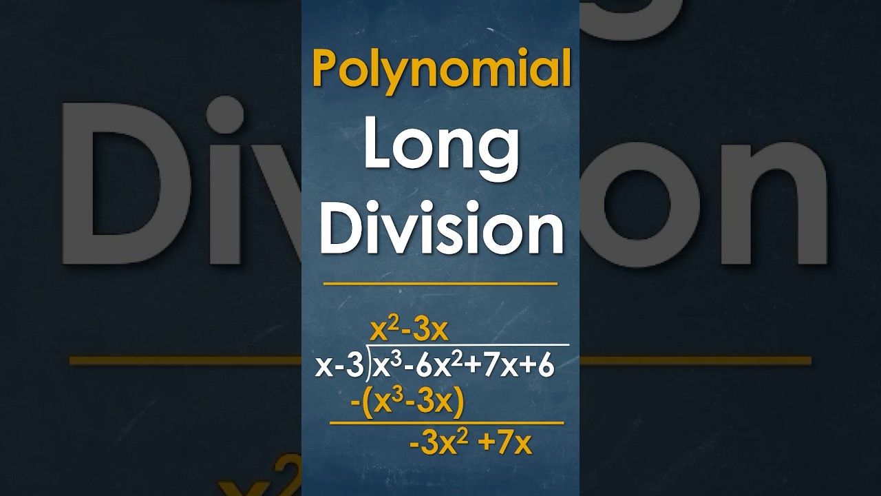 Polynomial Long Division (Cubic Function)
