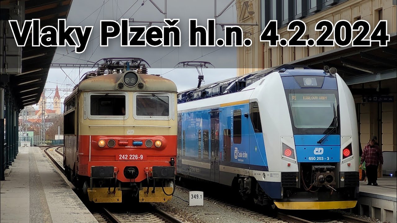 Vlaky Plzeň hl.n. 4.2.2024