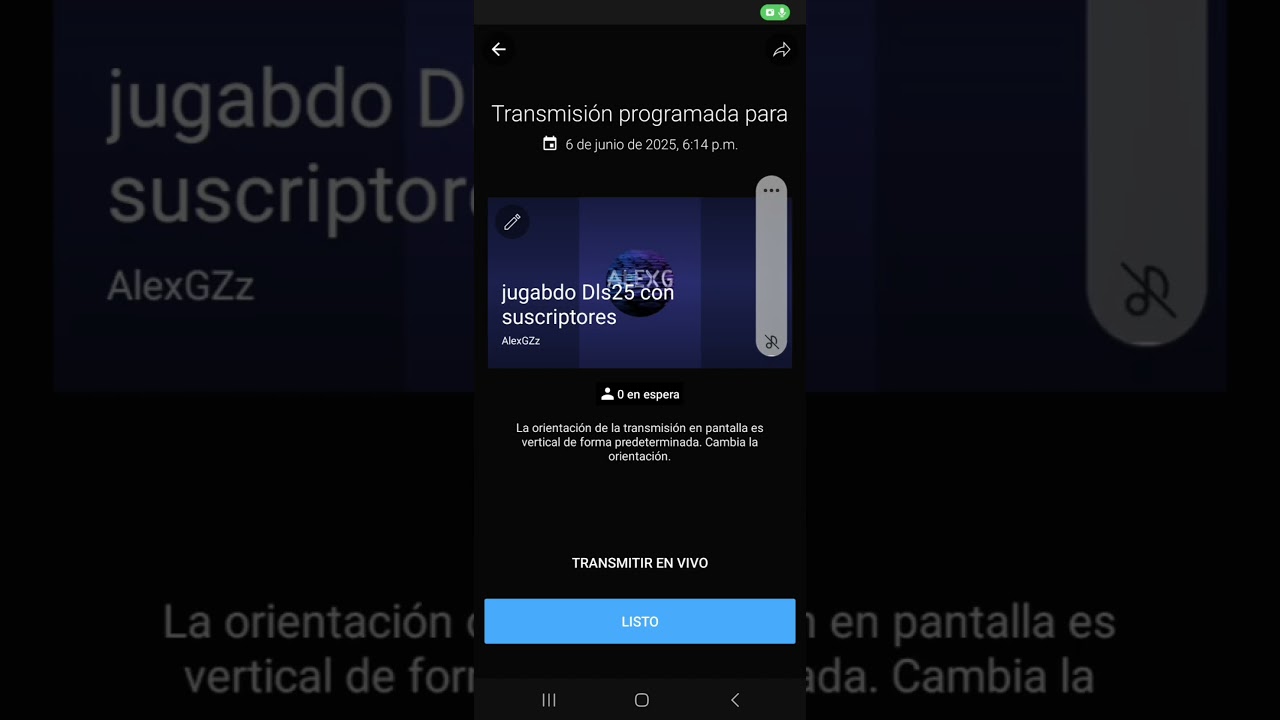 Como transmitir en vivos de video juegos desde tu m&oacute;vil en YouTube f&aacute;cil AlexGzz suscribete
