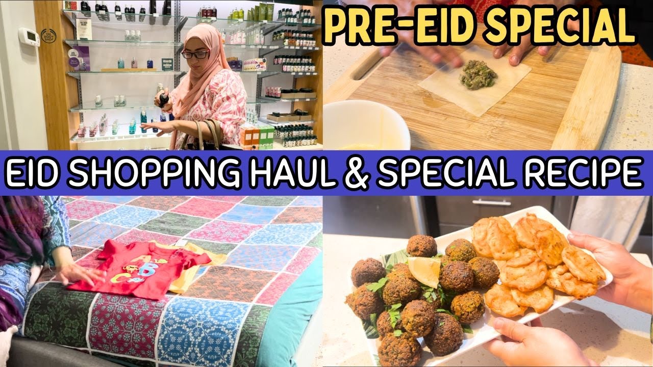 EID SHOPPING HAUL & PRE-EID PREPARATION IN NEW HOUSE 🏠🌙 Crispy Falafel and Wontons Recipe for Eid