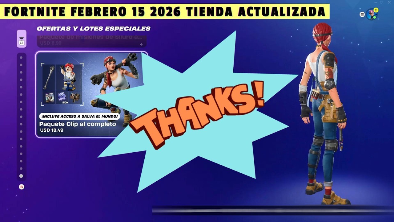 HOY EN LA TIENDA FORTNITE FEBRERO 15 2026 #fortnite #exploralatienda #fortniteskins #fortniteshorts