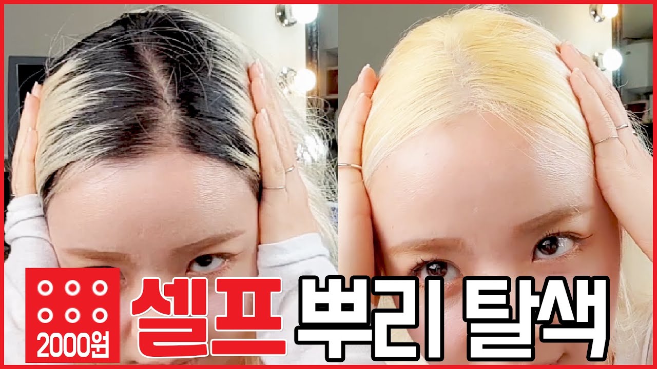 셀프 뿌리탈색!! 다이소 탈색약으로 하는 방법 [차미쓰리 꿀팁]