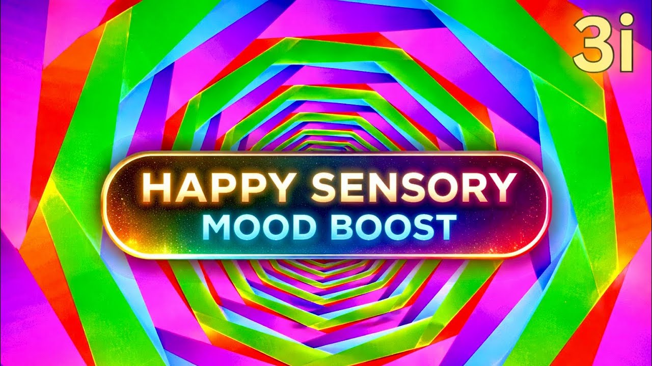 HAPPY MOOD MUSIC FOR AUTISM | Rainbow Tunnel & Mood Boost | Healing Sensory