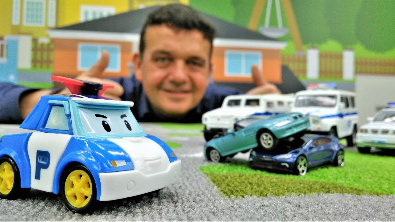 Colecci&oacute;n de coches de polic&iacute;a. V&iacute;deos de juguetes para ni&ntilde;os