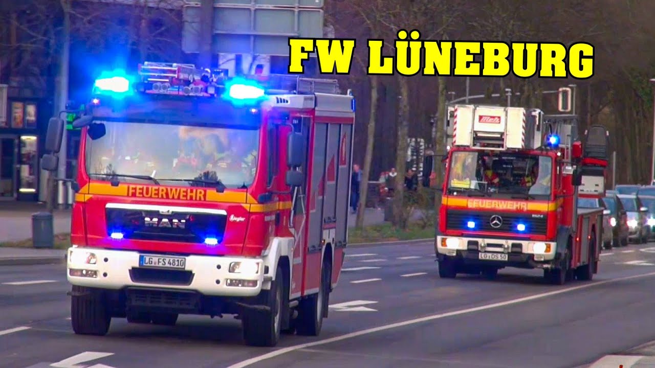 [BULLHORN] - Einsatzfahrten Feuerwehr Lüneburg (3 verschiedene DLK) + NEUER KdoW FF Bardowick