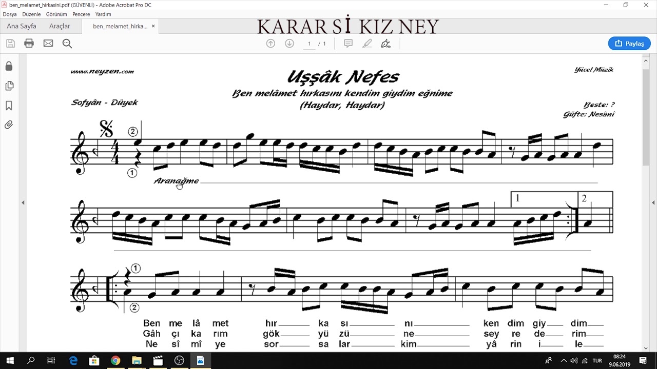 HAYDAR HAYDAR SOLFEJ UŞŞAK NEFES