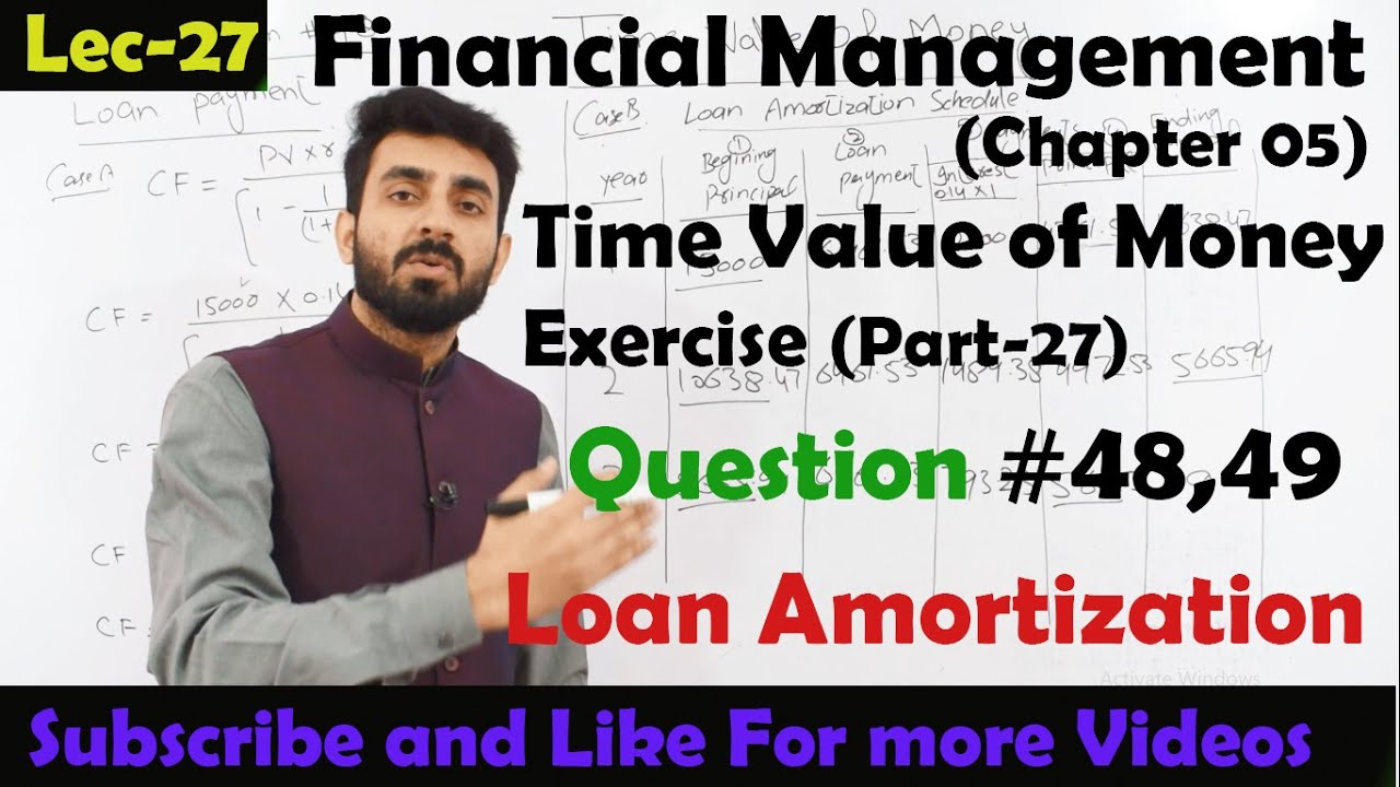 #27 Time Value of Money Exercise (Part-27) | Financial Management| BBA,MBA