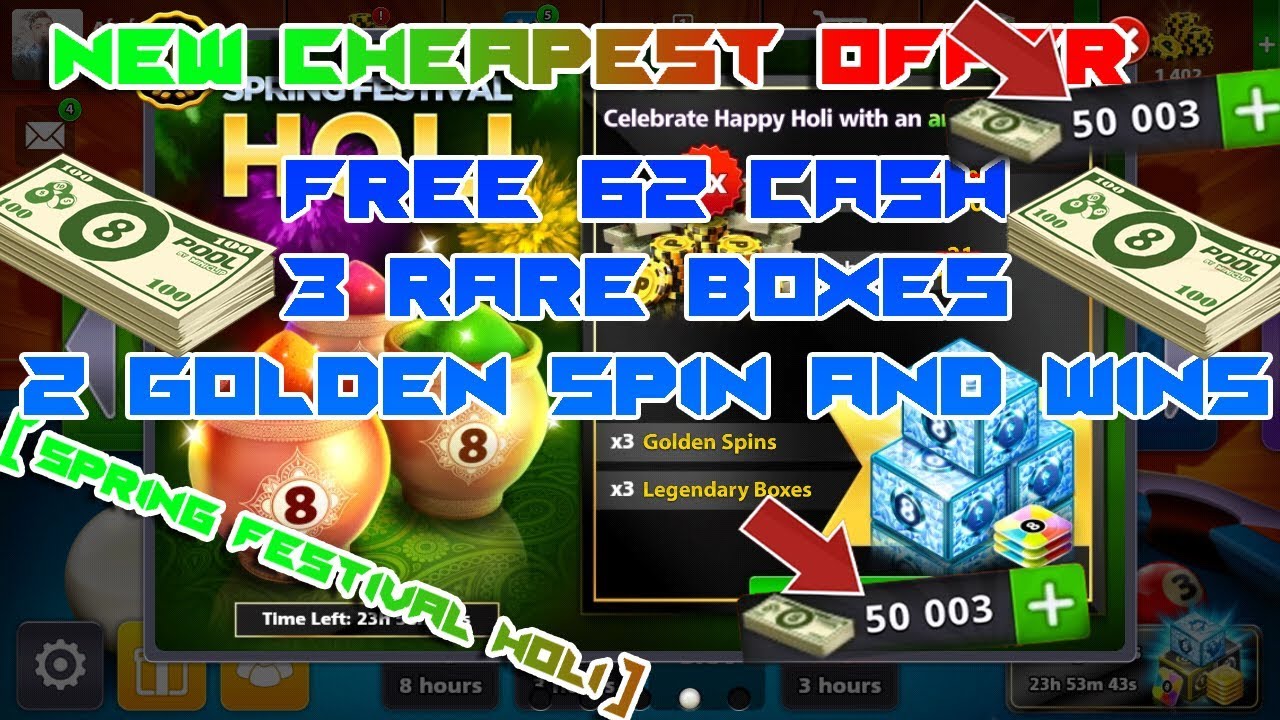 8 Ball Pool Purchasing Spring Festival Indian Holi Offer