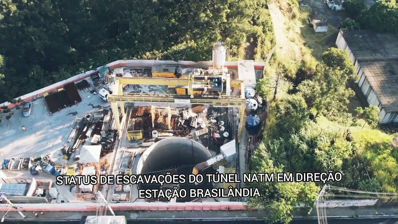LINHA -6 LARANJA TRAZ O STATUS DE ESCAVAÇÕES EM NATM EM DIREÇÃO ESTAÇÃO BRASILÂNDIA