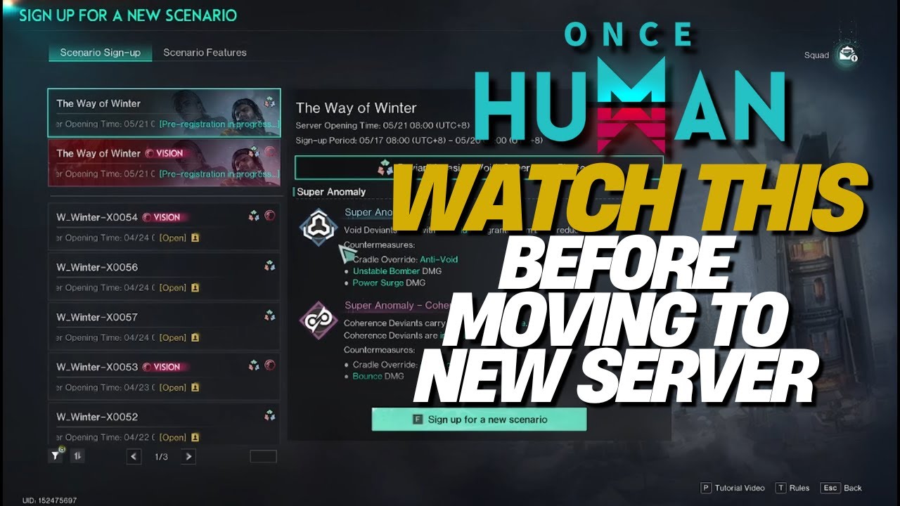 Once Human: Beginner's Guide Before Moving to advance server – My Personal Preparation