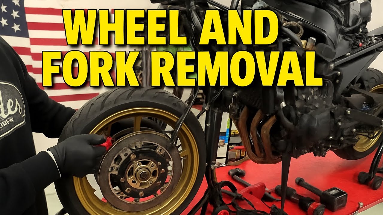 Снятие погнутых вилок! Yamaha FZ6R