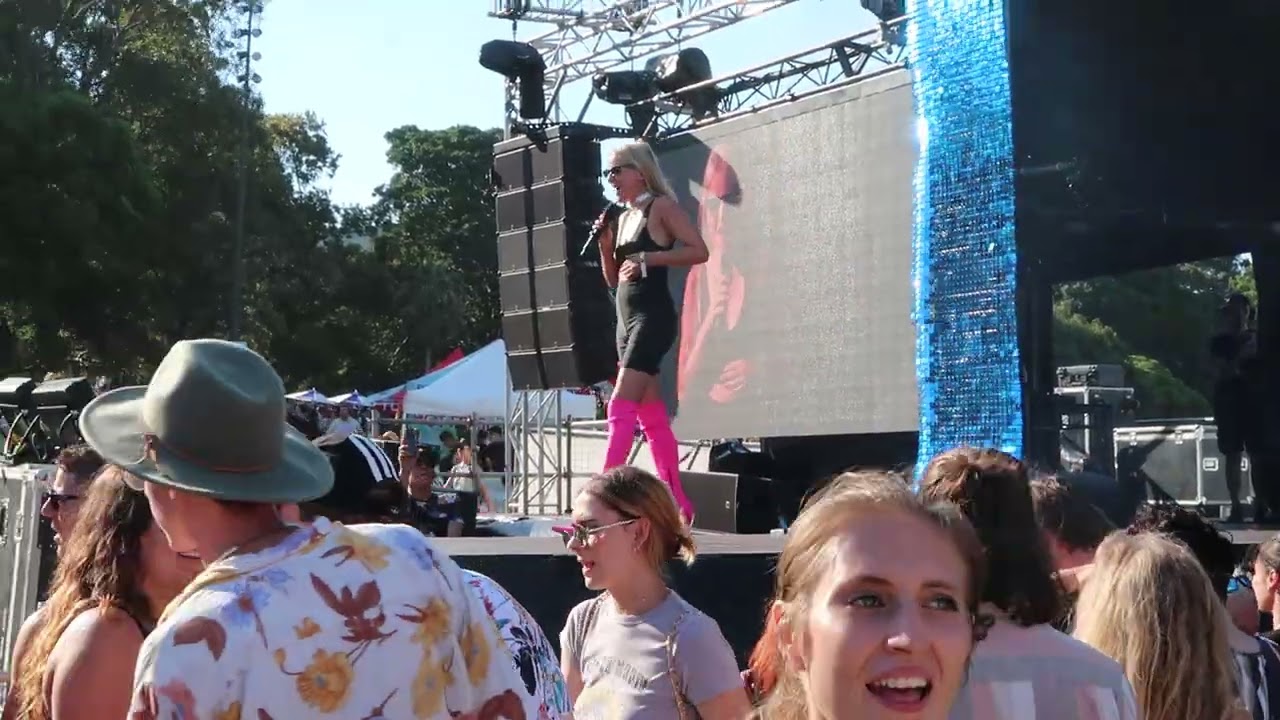 Zoe Badwi Performing At Fair Day In Sydney Australia