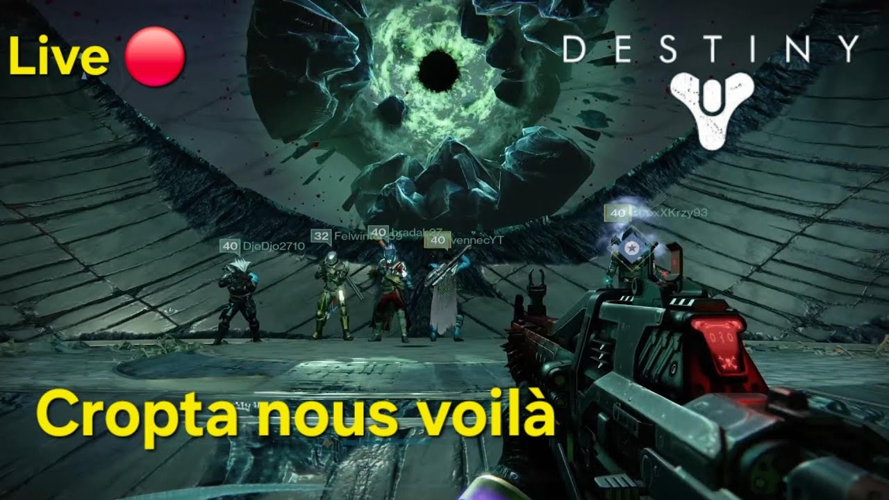 Live 🔴 Destiny : Raid de Cropta !