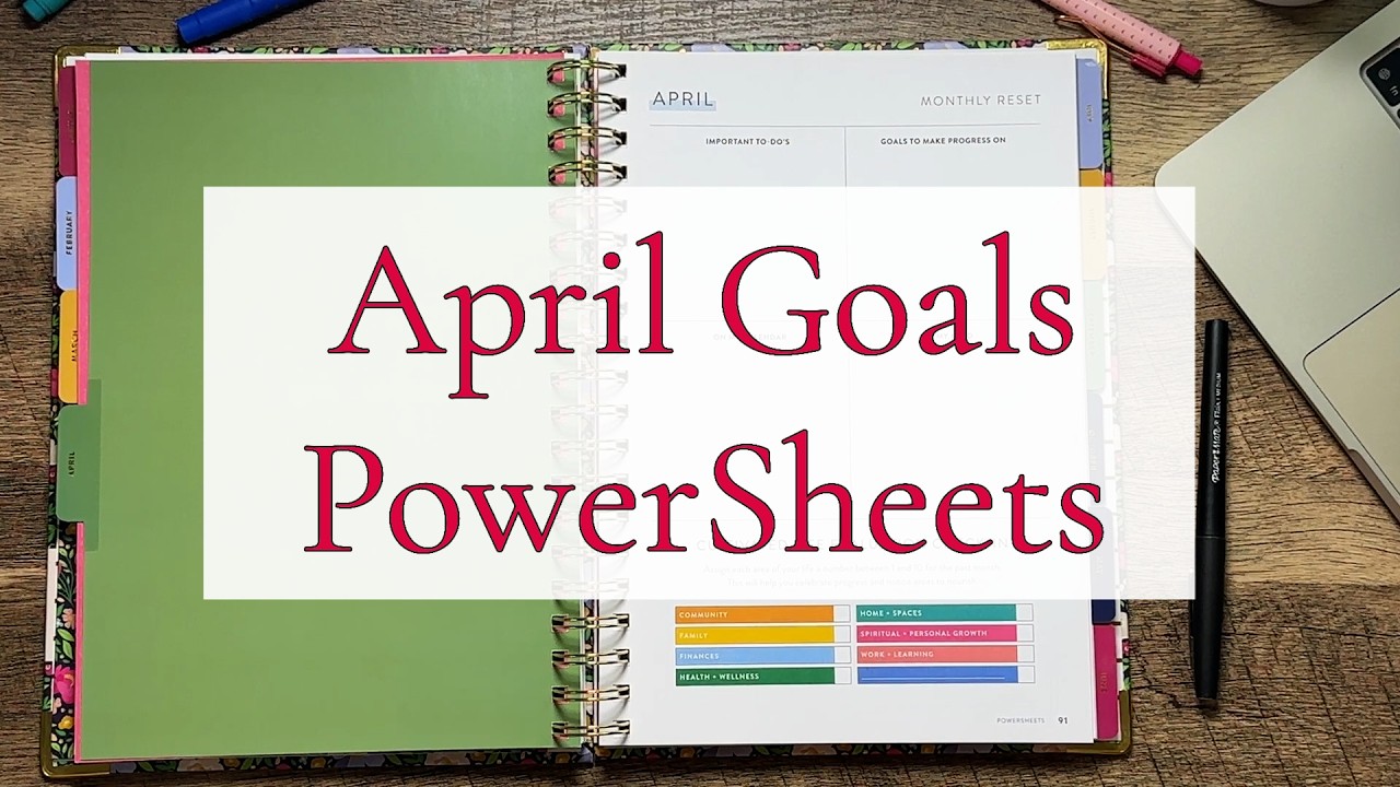 Цели на апрель || Что я действительно могу сделать? || Планировщик целей PowerSheets