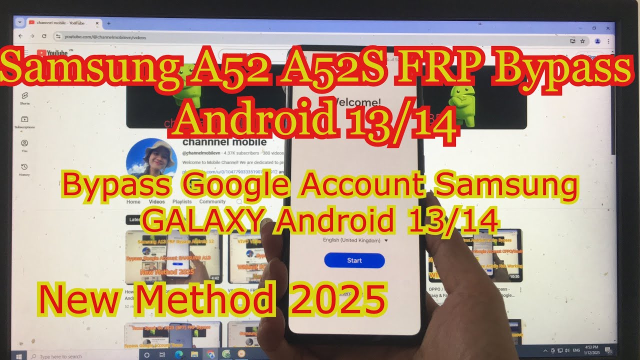 Samsung A52S A52 Android 13/14 FRP Bypass | Bypass Google Account Samsung | Update 2025